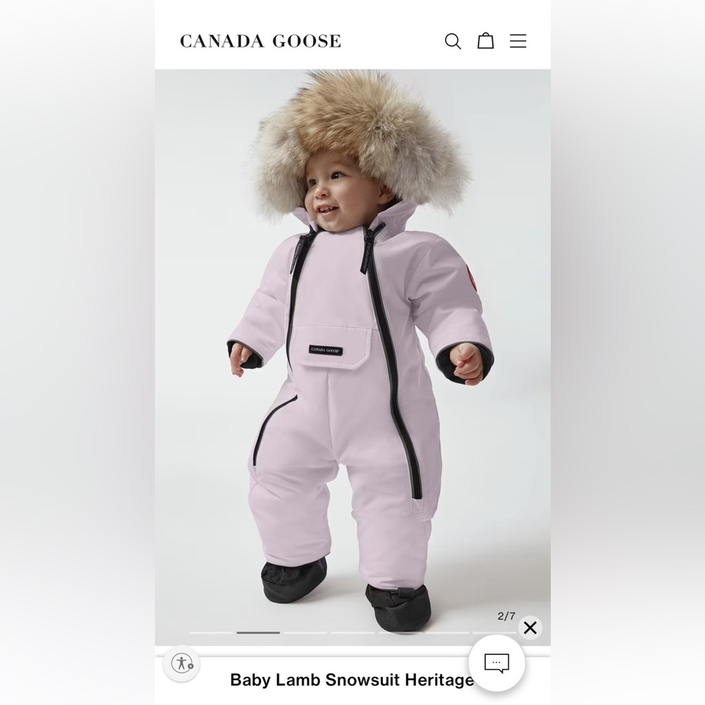 BNWT Canada Goose baby snowsuit 0-3M